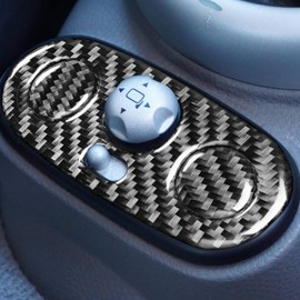 GUDFBALE Car Center Console Mirror Control Switch Panel Cover Interior Carbon Fiber Sticker for Mini Cooper Hatch One R50 R53 2002-2004