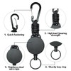 LISOPO 2pcs Key Fob Extendable Lanyard ID Yo-Yo Key Ring
