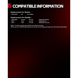 Torchbeam 11.1 inch (282mm) Rear Brake kit|Brake Pads and Rotors Kit Compatible with 2015 Honda Civic EX/EX-L/Si, 2013-2016 Acura ILX,Disc Brake Rotors + Ceramic Pads Kit,6pcs,31479 D537