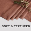 KOUFALL Rust Shower Curtain for Bathroom,Fabric Linen Boho Southwest Aztec