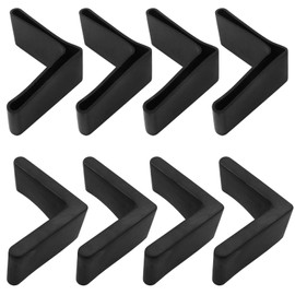 Auvotuis 8 PCS Rubber Angle Iron Caps 2-1/2inch/63mm, L Shaped Furniture Angle Iron Leg Foot Cover Bed Frame End Caps Furniture Pads Protector for Shelf Rack Bed