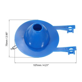 sourcing map Toilet Stopper Flapper, 1pcs Universal Toilet Flapper Replacement Fit 2" Flush Valve Toilet Leaking Flapper (Blue, 4.21"x2.95")