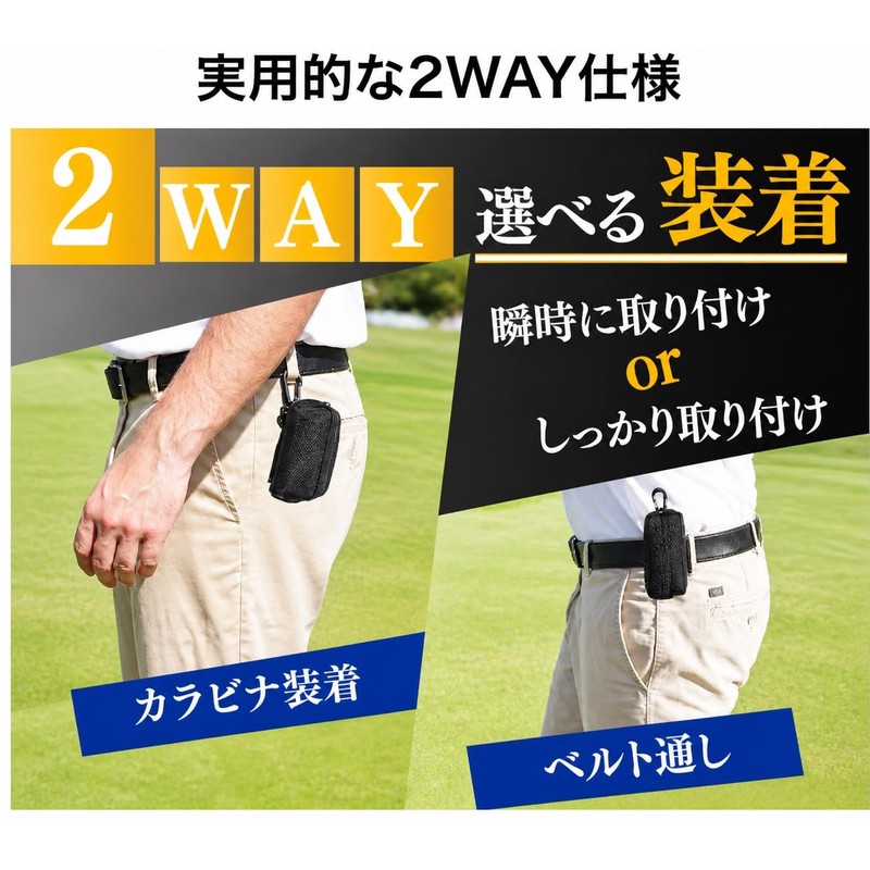 MZsplus Golf Ball Case, 2 Balls, 4 Tees Storage with