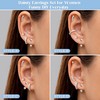 JeweBella 4 Pairs of Earrings Silver 925 Women's Stud Earrings