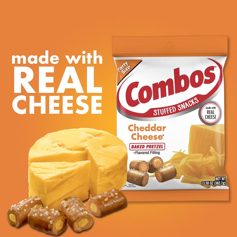 Combos Cheddar Cheese Baked Pretzel Snacks, 13.5 Oz. Bag, 13.5