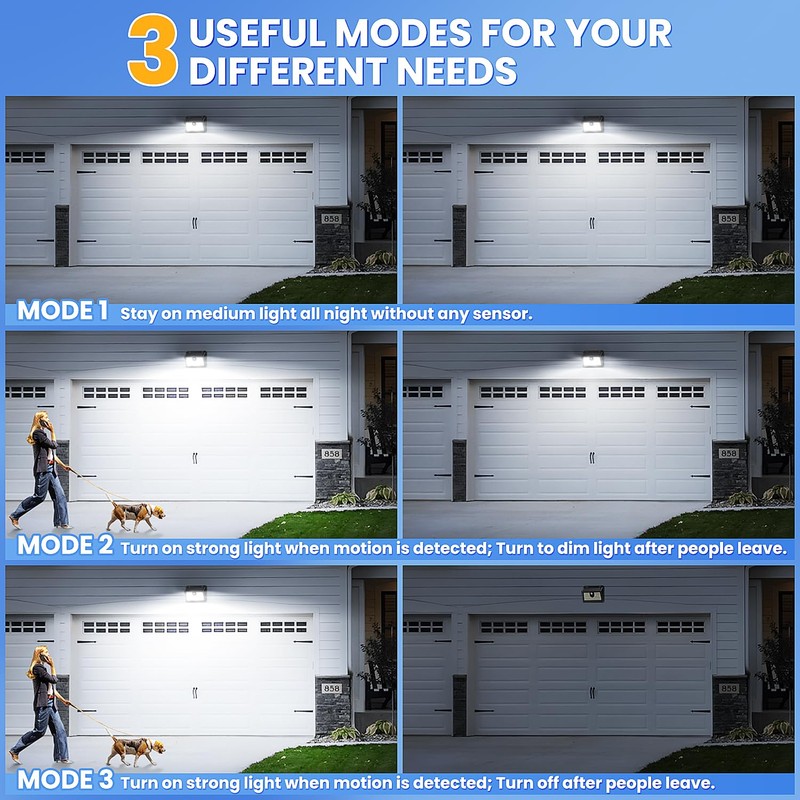 CLAONER Solar Lights Outdoor Motion Sensor, 6 Pack 149 LED