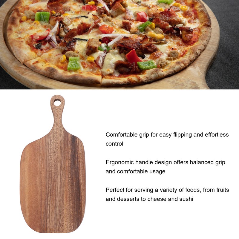 Wooden Pizza Tray Solid Wood Pizza Serving Board Pizza Spatula
