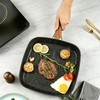 YYJINGYOU 11 inch Nonstick Grill Pan for Steak, Granite Coating