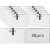 50 Pcs Name Badges for Work, mit Clip und Anstecknadel,