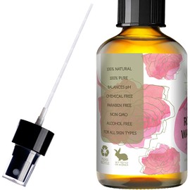 Rose Water Toner by Teak Naturals, 100% Organic Natural Moroccan Rosewater (Chemical Free) 4 oz