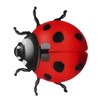 Kichvoe 4pcs Ladybug Wall Sculpture Spring Decor Metal Ladybug Garden
