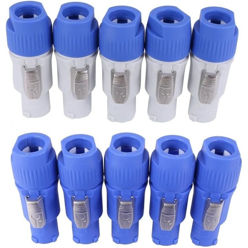 Smallterm 20pcs 3 Pin Powercon Plug NAC3FCA NAC3FCB Speakon Plug