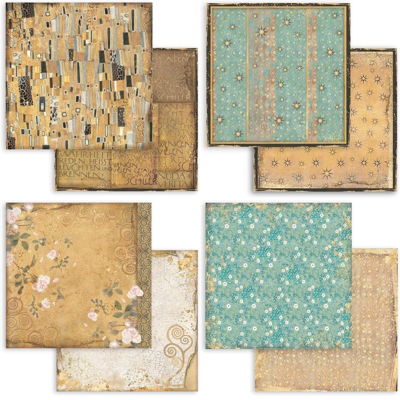 Stamperia International Scrapbooking Pad-Maxi Background Selection-Klimt, Various, 30.5x30.5 cm