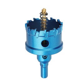 GRIXLEN 46mm（ 1.8 inch ）Carbide Hole Saw,Metal Steel Hole Saw,Stainless Steel Drill Bit, Hole Cutter for Stainless Steel,Sheet Metal, Thick Metal and Iron,Blue (46mm（ 1.8 inch ）)
