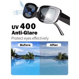 Becellen Set of 4 Sunglasses Vintage Rectangular Retro Sunglasses Set Fashion Colourful Sunglasses with UV 400 for Men and Women, black, white