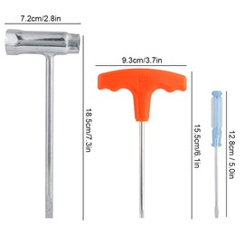 Metal, Lightweight Chainsaw Wrench Set Tool Fits for Chainsaw, with Sleeve, Screwdriver,Ideal for Everyday Use, Designed with Ergonomics