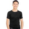 Fun and Function Sens-ational Hip Hugging Black Tee Short Sleeves