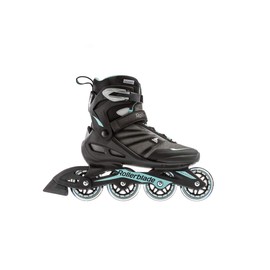 Rollerblade Zetrablade Women's Adult Fitness Inline Skate, Black and Light Blue, Performance Inline Skates