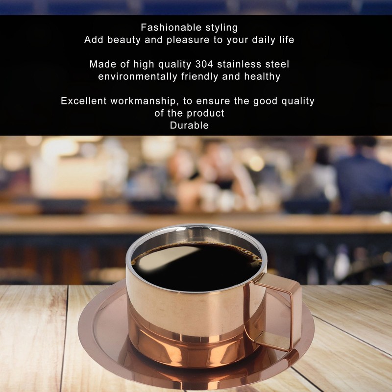 Coffee Cup Simple Ingenious 304 Stainless Steel Coffee Cup Set