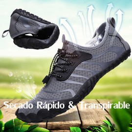 DimaiGlobal Escarpines para Hombre Zapatos de Agua Zapatos de Deportes Acuáticos Exterior Zapatos de Playa Zapatillas Minimalistas Verano Secado Rápido Antideslizante Interior