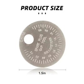 Tioollev Spark Plug Measuring Tool, Zinc Alloy Measuring Wire Spark Plug Gap Gauge Tool Scaled from 0.020" to 0.100", Portable Spark Plug Adjustment Tool, Gap Measuring Tool Car Accessories (1PCS)