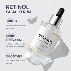 Sérum Facial con Retinol, Vitamina C y Ácido Hialurónico, Antiarrugas (1 PCS)