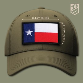 Bluyellow 2Pcs Texas Flag Patch, Embroidered Texas State Flag Tactical Patches for Bulletproof Vest, Tactical Backpack, Dog Vest Harness, Hook and Loop USA Flag Patch, Small Texas Patch Sew on Op