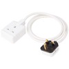 1 Gang White 13 Amp Professional Trailing Socket Extension Lead
