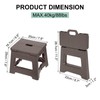 uxcell 8" Folding Step Stool for Adults 88 lbs Capacity