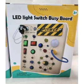 Unbranded Montessori LED Light Switch Busy Board Wooden Sensory Toy | W/ Ferris Wheel