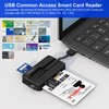 6-in-1 USB Smart Card Reader SIM Card Reader ISO7816 Contact