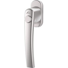 Roto Window Handle Line Natural Silver with Push Button