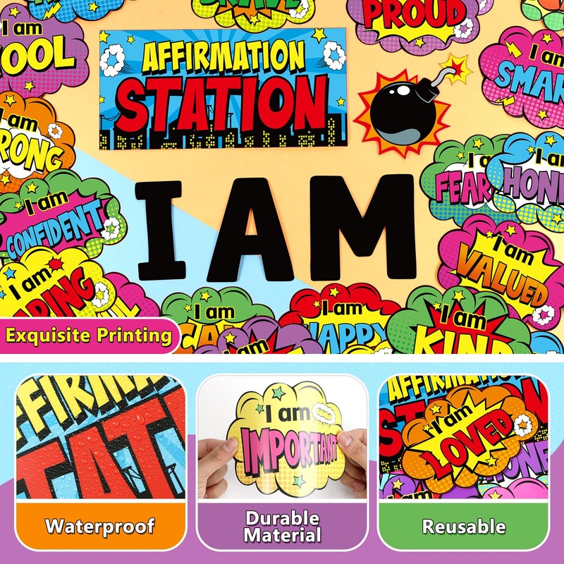 Frienda Affirmation Station Bulletin Board Set Motivational Posters Classroom Mirror