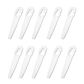 FUNFANG 10Pcs Machine Trimming Blades Replacement Stainless Steel Trimmer Grass Mowing Blades Garden Lawn Mower Accessories for Lawn Mower