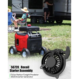 Hulyxayfave 56720 Recoil Pull Starter Fit for Harbor Freight Predator 3500 Inverter Generator, Replacement 63584 59137