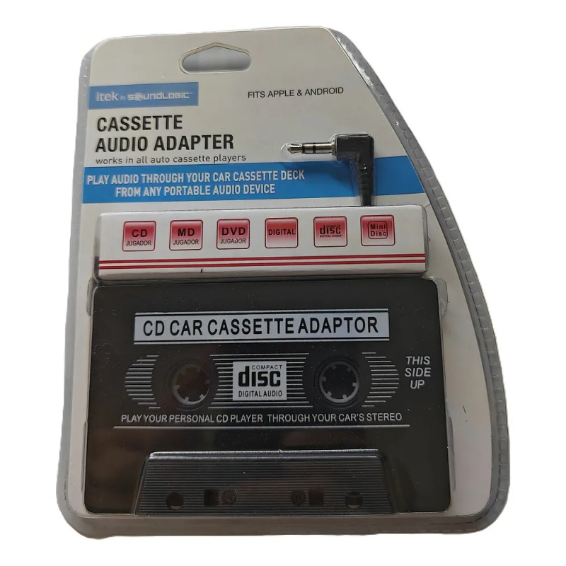 Convertidor De Cassette A Plug 3.5mm Auxilar Itek Soundlogic Negro