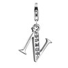 Pendant Charm Letter N Nena Lina in 925er Sterling Silver