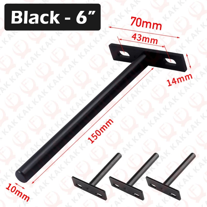 4PCS Invisible Floating Shelf Brackets Heavy Duty Solid Metal Hidden