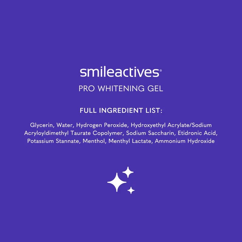 Smileactives Teeth Whitening Gel with Hydrogen Peroxide – Toothpaste Booster
