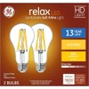 GE Relax LED 100 watt Equivalent A21 Soft White Dimmable LED Light Bulb (2 Pack)