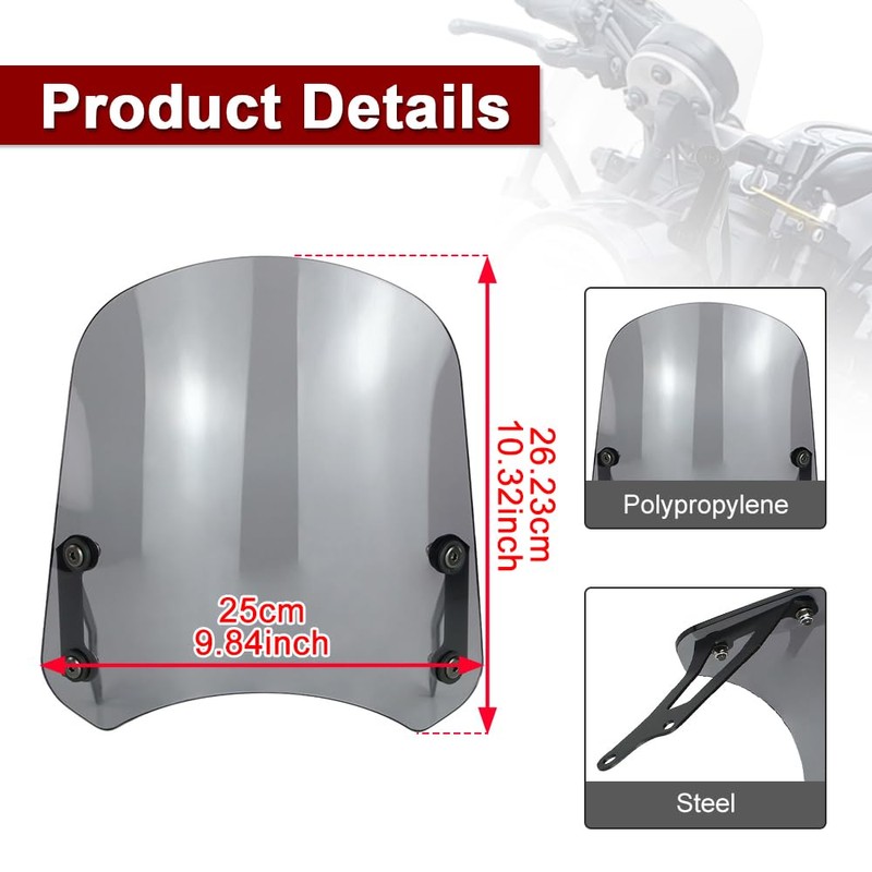 Xitomer Windshield Windscreen Compatible with XSR900 2016-2021 XSR900 Windshield with
