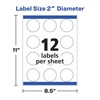 Avery Printable Round Labels with Sure Feed Technology, Glossy White