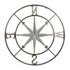 Creative Co-Op Distressed Decorative Metal Compass Wall Décor, Antiqued Iron,