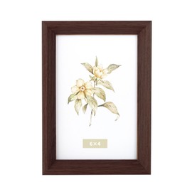 Andiker 6x4 Photo Frame, Vintage Photo Frame with Mount for Tabletop Vertically or Horizontally Sturdy Picture Frame Exquisite Decor in House Wedding Anniversary (Dark Brown)