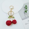 ZCCHSYQI Cherry Keychain Bag Purse Charms Sparkling Crystal Accessories Cute