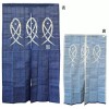 Unbranded Japanese Noren Curtain 34"W x 59"L Fish Pattern Room