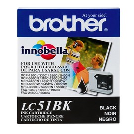 Brother LC51BK Ink Cartridge - Retail Packaging-Black