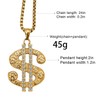 HUITIAN INTL Dollar sign necklace, rap chain, hip-hop chain, dollar