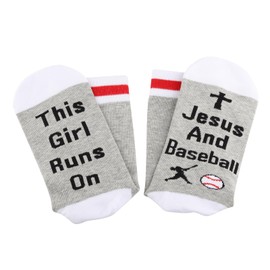 PXTIDY Jesus And Baseball Christian Verse Socks Baseball Gifts Baseball Lovers Player Training Socks