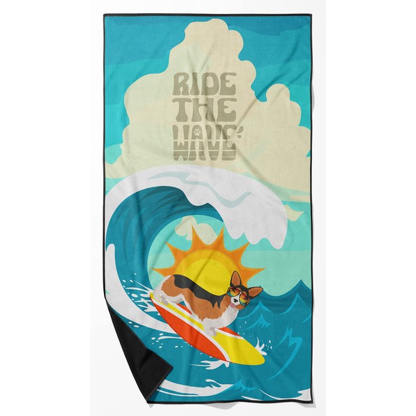 Caroline's Treasures MLM1288TWL3060 Surfer Dog Sable Pembroke Corgi Premium Beach